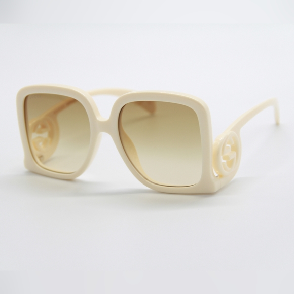 NEW GUCCI GG1326S 002 SQUARE WOMEN NUDE OVERSIZED SUNGLASSES GUCCI - Picture 3 of 16